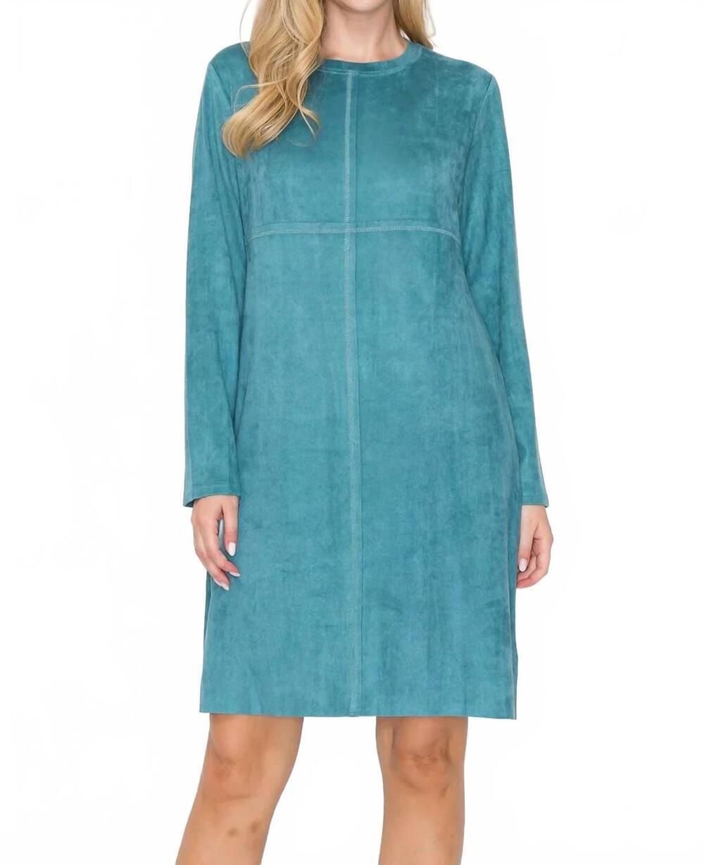 NEW JOH aurora round-neck dress with pockets in sea green